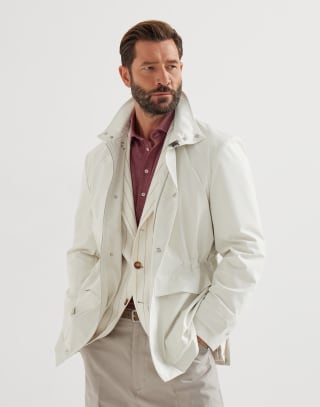 Fieldjacket Off-White Herren - Brunello Cucinelli