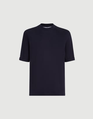 Jersey T-shirt Navy Blue Man - Brunello Cucinelli