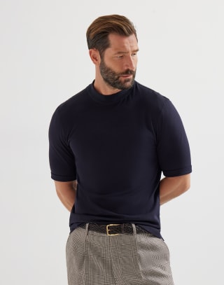 Jersey T-shirt Navy Blue Man - Brunello Cucinelli