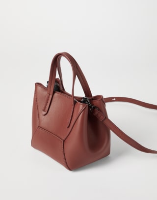Calfskin mini BC Duo bag Firebrick Woman - Brunello Cucinelli
