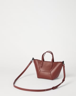 Calfskin mini BC Duo bag Firebrick Woman - Brunello Cucinelli