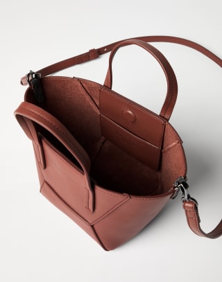 Calfskin mini BC Duo bag Firebrick Woman - Brunello Cucinelli