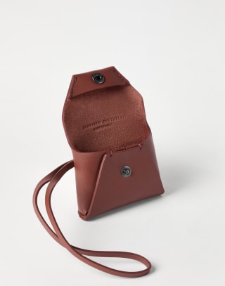 Calfskin bag charm Firebrick Woman - Brunello Cucinelli