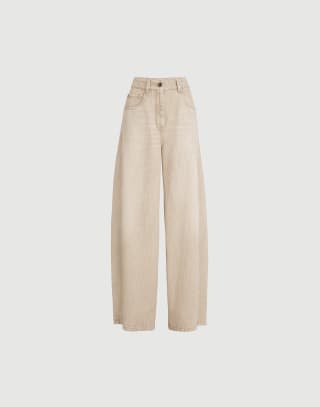 Wide trousers Beige Woman - Brunello Cucinelli