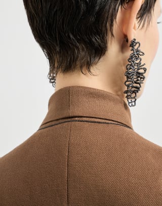 Жилет из льняной ткани диагональ Ирис Женщина - Brunello Cucinelli