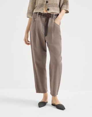 Five-Pocket-Hose Erdbraun Damen - Brunello Cucinelli