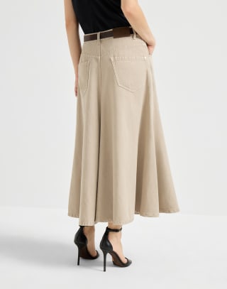 Five-pocket flared skirt Beige Woman - Brunello Cucinelli