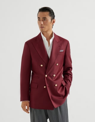 Blazer with metal buttons Cherry Man - Brunello Cucinelli