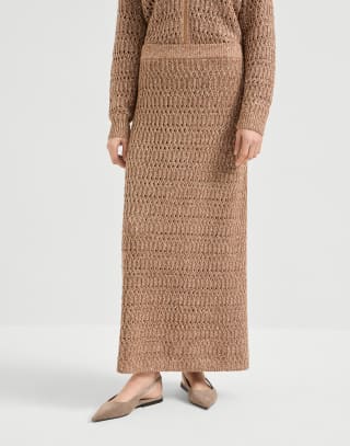 Юбка Dazzling Braids Коричневый Женщина - Brunello Cucinelli