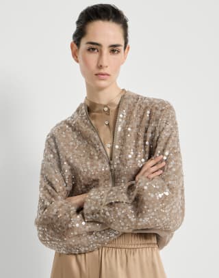 Dazzling mirage cardigan Rope Woman - Brunello Cucinelli