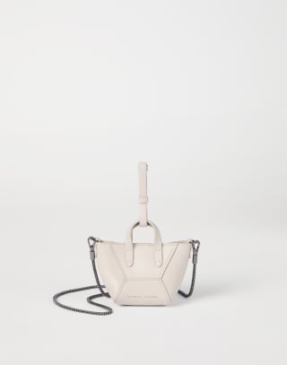 Calfskin BC Duo micro bag Ivory Woman - Brunello Cucinelli