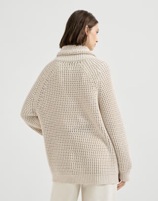 Net cardigan Oat Woman - Brunello Cucinelli