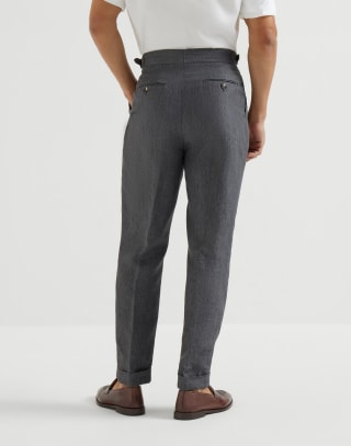 Tailor fit trousers Anthracite Man - Brunello Cucinelli