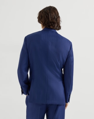 Veste demi-croisée Bleu Royal Homme - Brunello Cucinelli