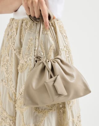 Calfskin bag charm Buff Woman - Brunello Cucinelli