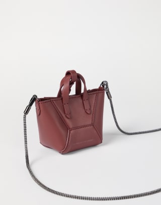Calfskin BC Duo micro bag Firebrick Woman - Brunello Cucinelli