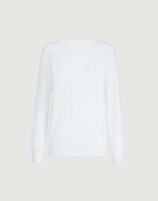 Cotton sweater White Woman - Brunello Cucinelli