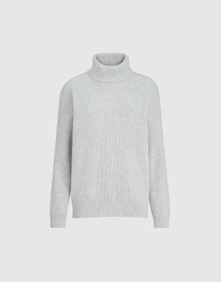 Cashmere English rib sweater Light Grey Woman - Brunello Cucinelli