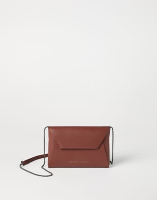 Calfskin BC Duo pochette Firebrick Woman - Brunello Cucinelli