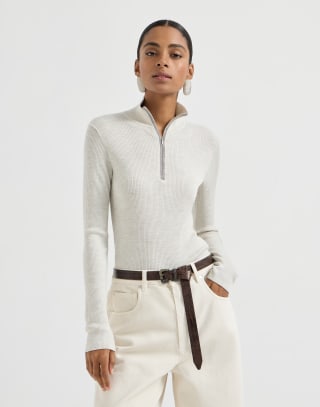 Virgin wool and cashmere sweater Pearl Woman - Brunello Cucinelli