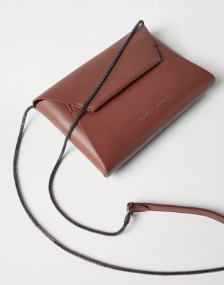 Calfskin BC Duo pochette Firebrick Woman - Brunello Cucinelli