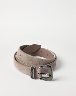 Suede belt Light Brown Woman - Brunello Cucinelli