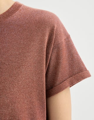 Cashmere and silk lightweight sweater Firebrick Woman - Brunello Cucinelli