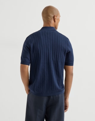 Camicia in maglia Blu Navy Uomo - Brunello Cucinelli