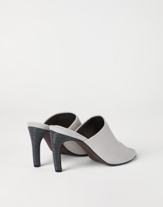 Chaussures à talon haut en daim Gris Femme - Brunello Cucinelli