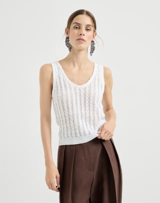 Dazzling cable top White Woman - Brunello Cucinelli