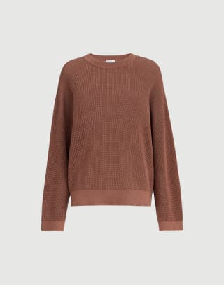 Maglia Sparkling Texture Rosso Mattone Donna - Brunello Cucinelli