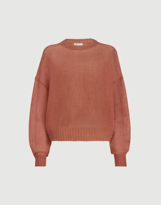 Mohair and wool sweater Orange Woman - Brunello Cucinelli