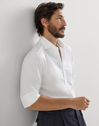 Spread collar shirt White Man - Brunello Cucinelli