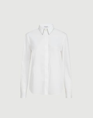 Camicia con monile Bianco Donna - Brunello Cucinelli