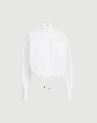 Chemise Crop Blanc Femme - Brunello Cucinelli