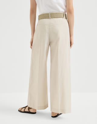 A-line trousers Beige Woman - Brunello Cucinelli