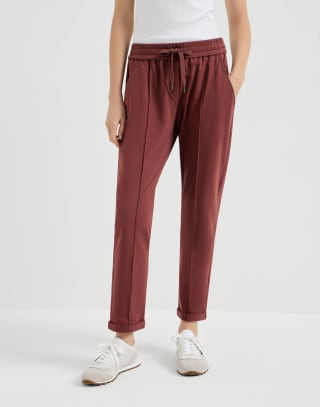 Track-Hose mit Monili Rot Damen - Brunello Cucinelli