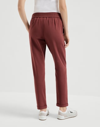 Track-Hose mit Monili Rot Damen - Brunello Cucinelli