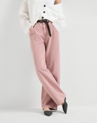 Pantalón Contemporary Rosa Mujer - Brunello Cucinelli