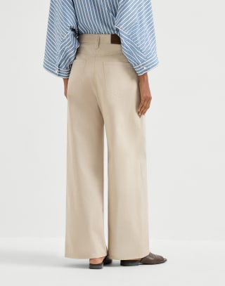 Loose Wrapped trousers Sand Woman - Brunello Cucinelli
