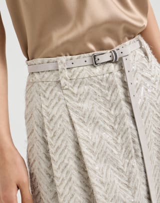 Ceinture en daim Beige Clair Femme - Brunello Cucinelli