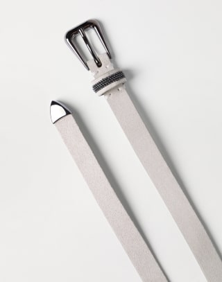 Ceinture en daim Beige Clair Femme - Brunello Cucinelli