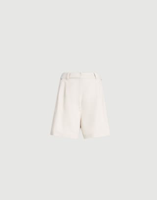 Short Baggy orné de Monile Craie Femme - Brunello Cucinelli