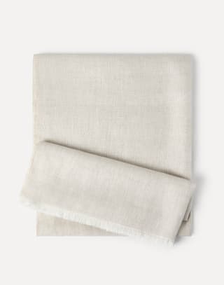 Écharpe en lin brillant Beige Femme - Brunello Cucinelli