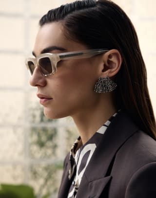 Gafas de sol Marla de acetato Beige Seda Gafas - Brunello Cucinelli