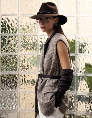 Gafas de sol de titanio Plata Satinada Gafas - Brunello Cucinelli