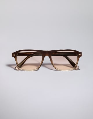 Gafas rectangulares de acetato Degradado marrón Gafas - Brunello Cucinelli