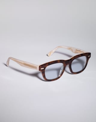 Gafas de acetato y chapado en oro de 18 kt Habana / Panamá Gafas - Brunello Cucinelli