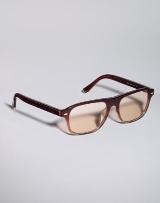 Gafas rectangulares de acetato Degradado marrón Gafas - Brunello Cucinelli