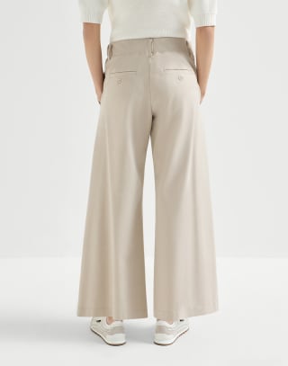 Pantalon en interlock Couture Beige Femme - Brunello Cucinelli